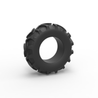 Small Diecast Tractor tire 24 Scale 1:25 3D Printing 540187