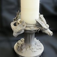 Four Dragons Candlestick - Thumbnail 2