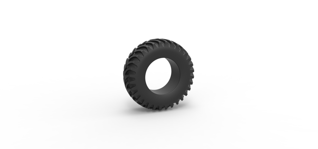 Tractor tire 25 Scale 1:25 3D Print 540195