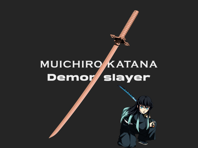 Muichiro katana Demon slayer 3d print model