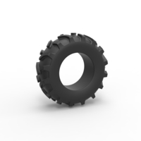 Small Tractor tire 26 Scale 1:25 3D Printing 540270