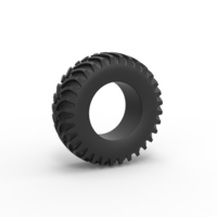 Small Tractor tire 27 Scale 1:25 3D Printing 540278