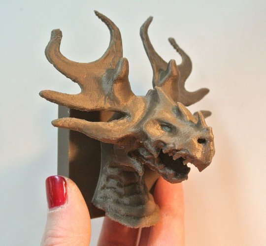 Forest Dragon Wall-Mount Head 3D Print 54035