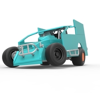 NE Outlaw Dirt Modified stock car while turning 1:25 - Thumbnail 2