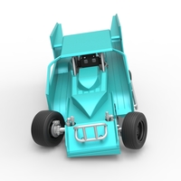 NE Outlaw Dirt Modified stock car while turning 1:25 - Thumbnail 4