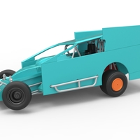 NE Outlaw Dirt Modified stock car while turning 1:25 - Thumbnail 5