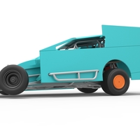 NE Outlaw Dirt Modified stock car while turning 1:25 - Thumbnail 6