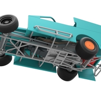 NE Outlaw Dirt Modified stock car while turning 1:25 - Thumbnail 7