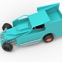 NE Outlaw Dirt Modified stock car while turning 1:25 - Thumbnail 8