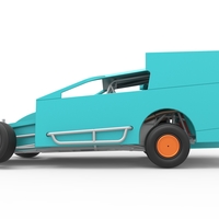 NE Outlaw Dirt Modified stock car while turning 1:25 - Thumbnail 9