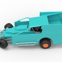 NE Outlaw Dirt Modified stock car while turning 1:25 - Thumbnail 10