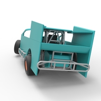 NE Outlaw Dirt Modified stock car while turning 1:25 - Thumbnail 14