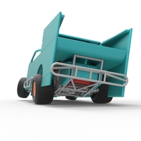 NE Outlaw Dirt Modified stock car while turning 1:25 - Thumbnail 15