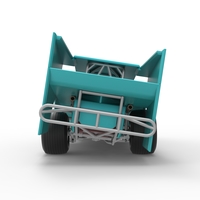 NE Outlaw Dirt Modified stock car while turning 1:25 - Thumbnail 16