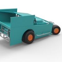 NE Outlaw Dirt Modified stock car while turning 1:25 - Thumbnail 18