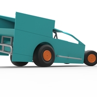 NE Outlaw Dirt Modified stock car while turning 1:25 - Thumbnail 19