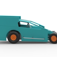 NE Outlaw Dirt Modified stock car while turning 1:25 - Thumbnail 20