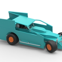 NE Outlaw Dirt Modified stock car while turning 1:25 - Thumbnail 21