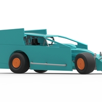 NE Outlaw Dirt Modified stock car while turning 1:25 - Thumbnail 22