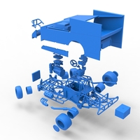 NE Outlaw Dirt Modified stock car while turning 1:25 - Thumbnail 25