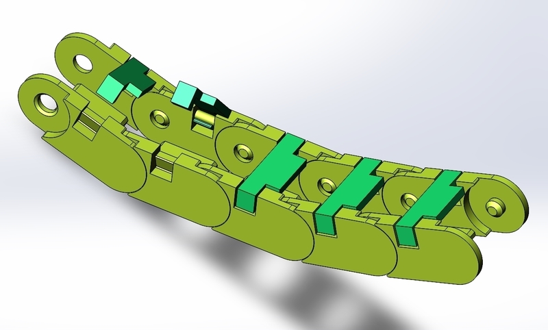 Flexible cable channel of open type, cable chain, 20x12 mm