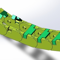 Flexible cable channel of open type, cable chain, 20x12 mm - Thumbnail 3