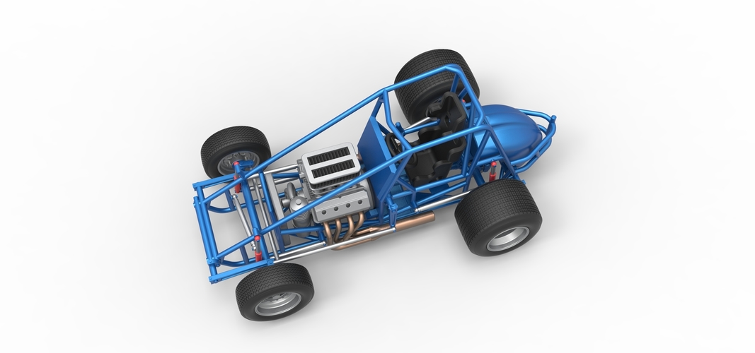 Sprint car Base Scale 1:25 3D Print 540474