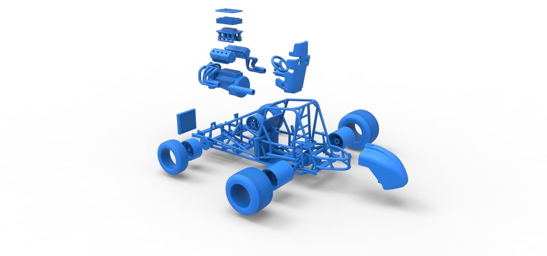 Sprint car Base Scale 1:25 3D Print 540495