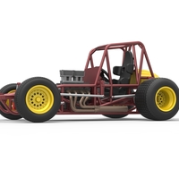 Vintage Sprint car Base Scale 1:25 - Thumbnail 2