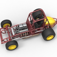 Vintage Sprint car Base Scale 1:25 - Thumbnail 4