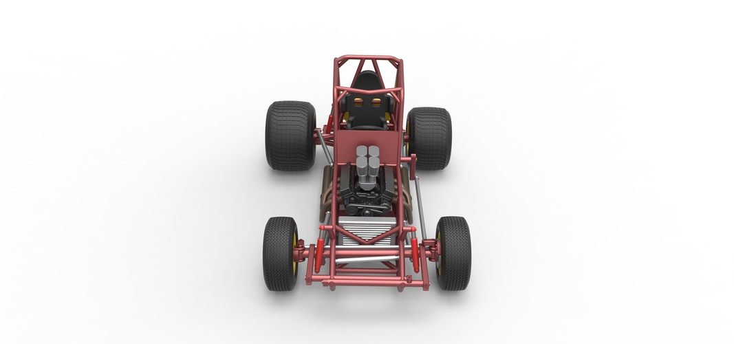 Vintage Sprint car Base Scale 1:25 3D Print 540503