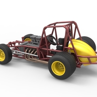 Vintage Sprint car Base Scale 1:25 - Thumbnail 12