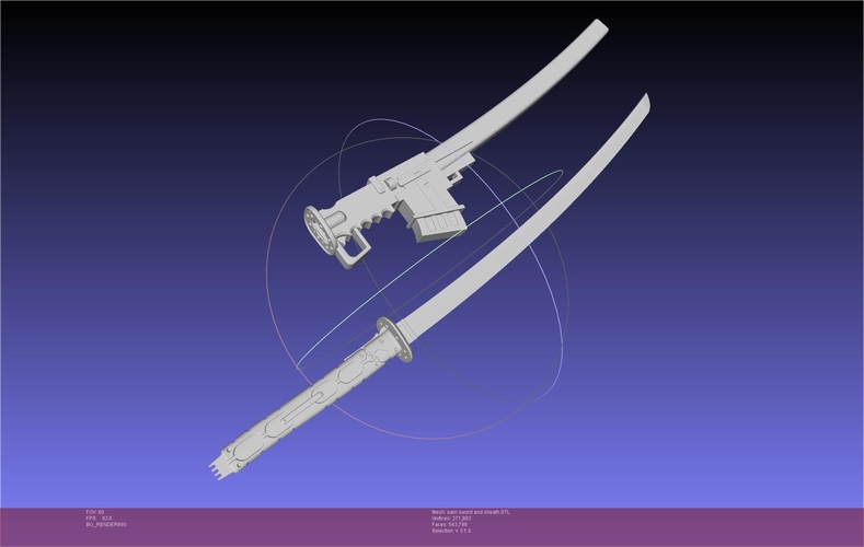 Metal Gear Rising Jetstream Sam Muramasa Sword And Sheath 3D Print 540579