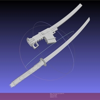 Small Metal Gear Rising Jetstream Sam Muramasa Sword And Sheath 3D Printing 540579