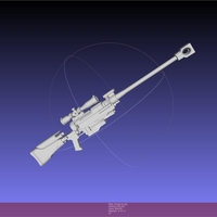 Small S word Art Online Sinon Hecate II Rifle Basic Model 3D Printing 540595