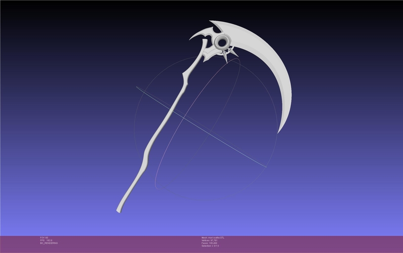 Hololive Mori Calliope Scythe Assembly 3D Print 540600