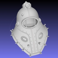 Small Bioshock Big Daddy Subject Delta Helmet  3D Printing 540638