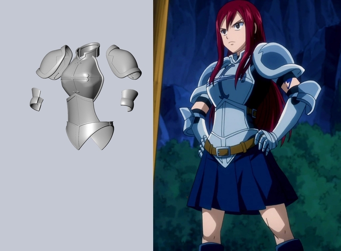 Fairy Tail Erza Scarlet Heart Kreuz Armor Set 3D Print 540721