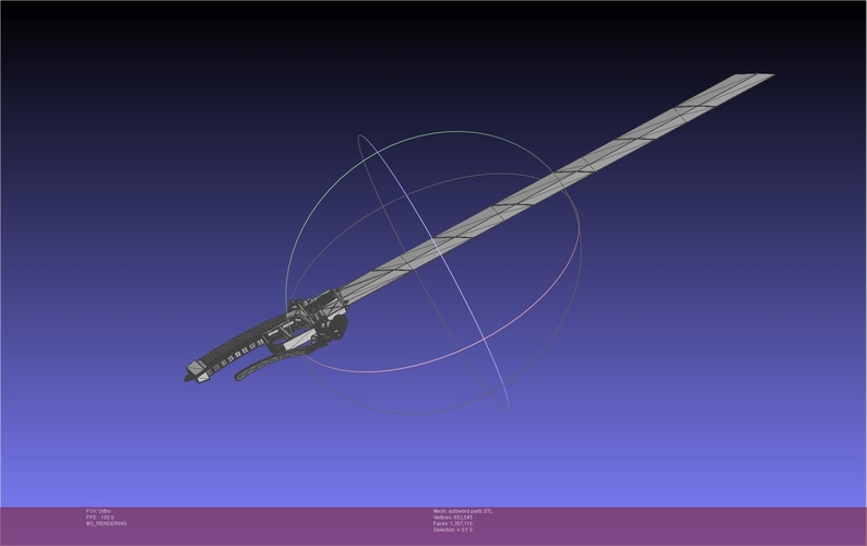 Attack On Titan Sword Printable Assembly 3D Print 540786