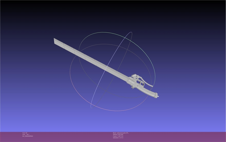 Attack On Titan Sword Printable Assembly 3D Print 540787