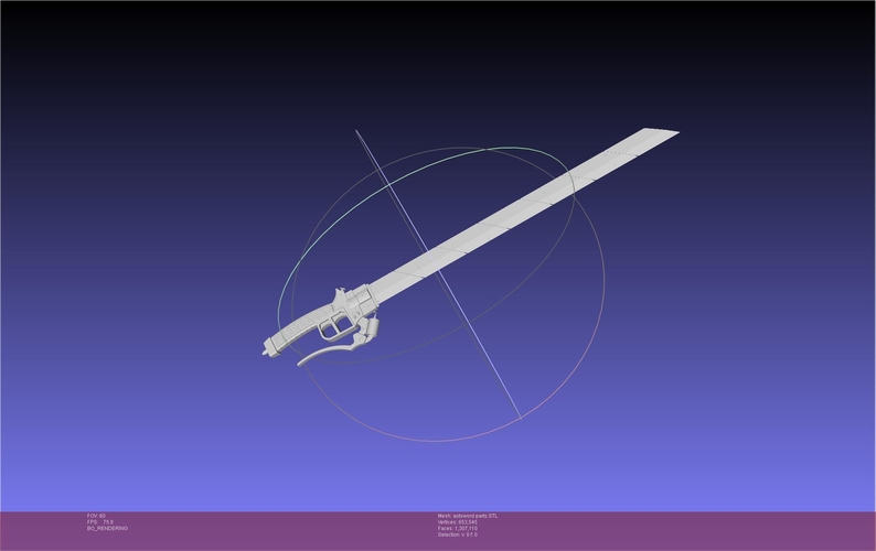 Attack On Titan Sword Printable Assembly 3D Print 540788