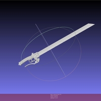 Attack On Titan Sword Printable Assembly - Thumbnail 7