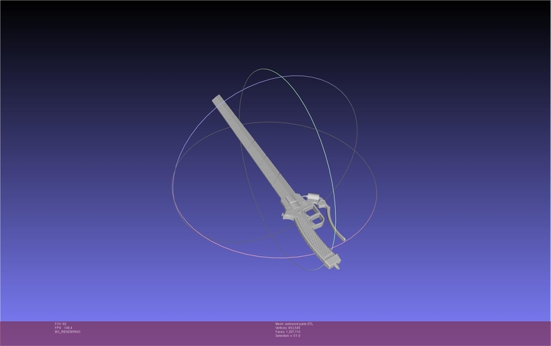 Attack On Titan Sword Printable Assembly 3D Print 540789