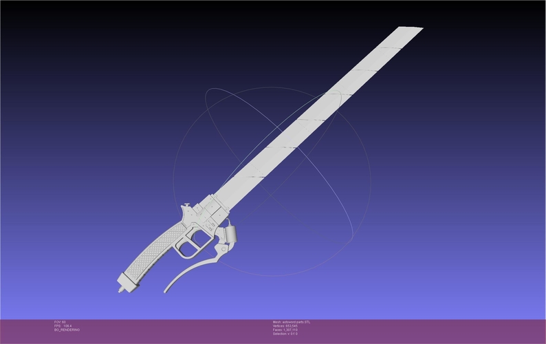 Attack On Titan Sword Printable Assembly 3D Print 540790