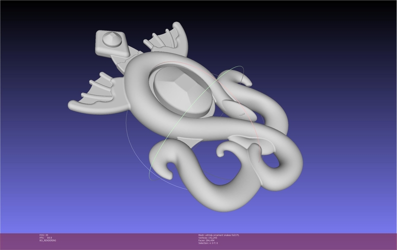 Final Fantasy XIV Yshtola Snake Pendant  3D Print 540847