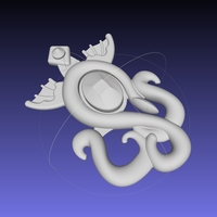 Small Final Fantasy XIV Yshtola Snake Pendant  3D Printing 540849