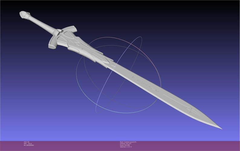 Fate Mordred Sword Printable Assembly 3D Print 540859