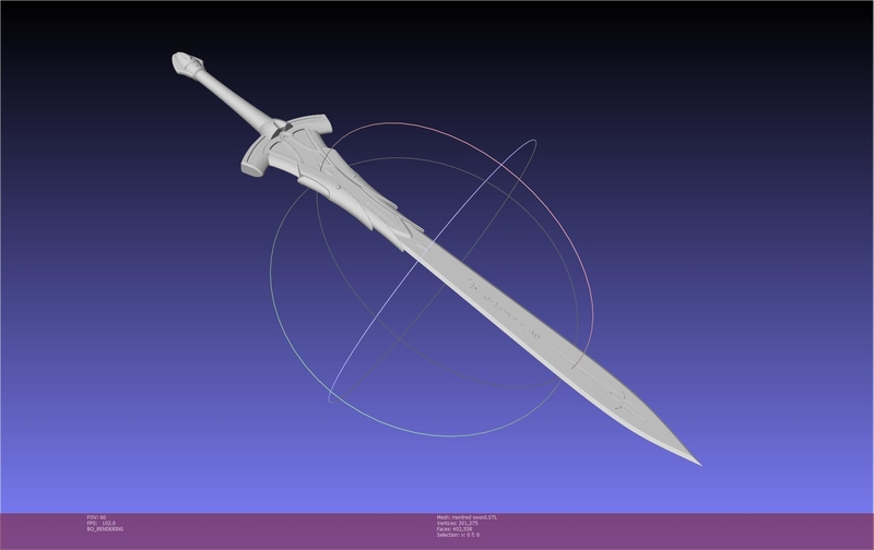 Fate Mordred Sword Printable Assembly
