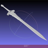 Small Fate Mordred Sword Printable Assembly 3D Printing 540861