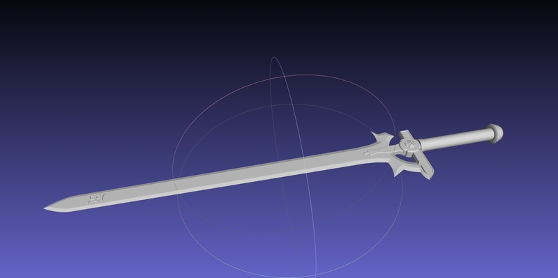 Sword Art Online Elucidator Sword Printable Assembly